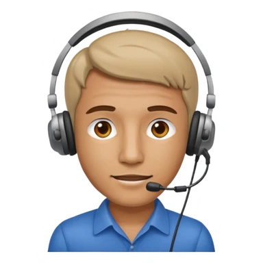 call center man sticker