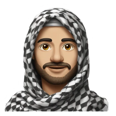 photorealistic just keffiyeh sticker