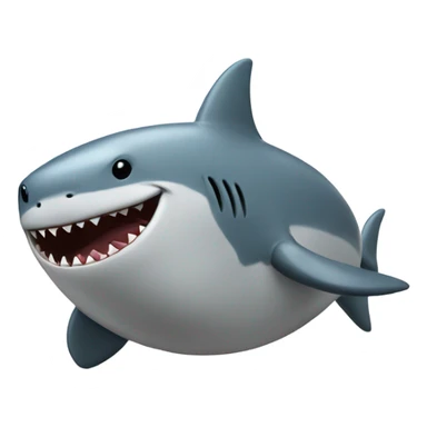 Little patado in a shark costume withe seal on head sticker
