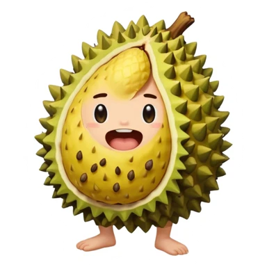 durian shit coming out from ass sticker