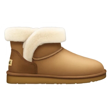 Ugg pantoufle beige marron sticker