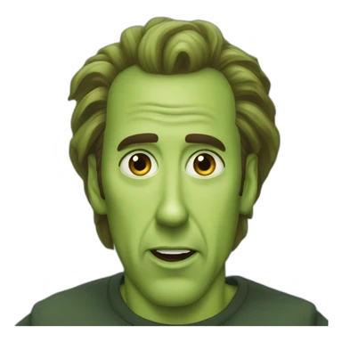 Nicholas Cage as a pickle sticker