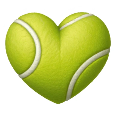 tennis shape heart no face sticker