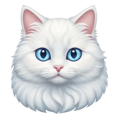 White cat with blue eyes sticker