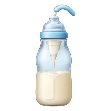 baby bottle tilted right sticker