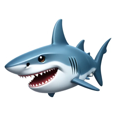shark whit hat sticker
