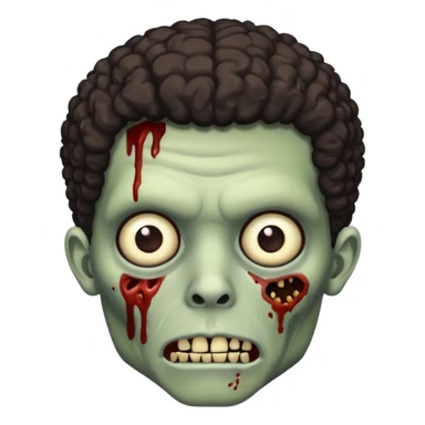 Zombie with a low Afro  sticker