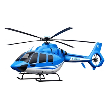 Eurocopter EC135 - Airbus Helicopters (Model Year: 2020) (Iconic colour: Blue and white) sticker