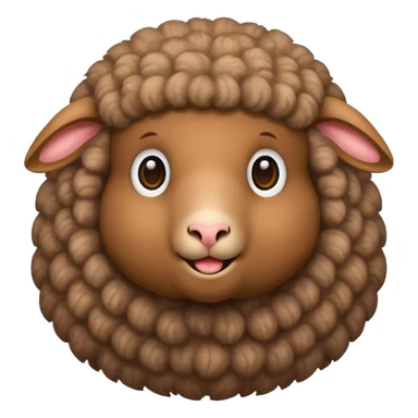 brown sheep emoji sticker