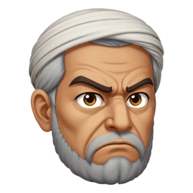 in profile, angry Iranian sticker