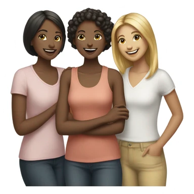 Three female friends  sticker