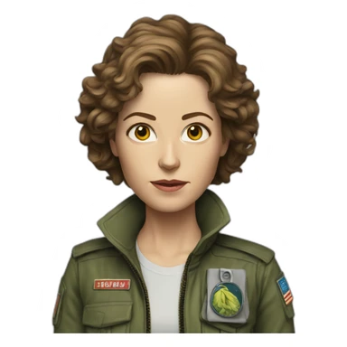 hyperrealistic ellen ripley sticker