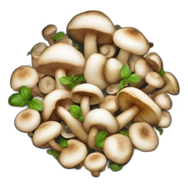 sauté mushrooms in a frying pan sticker