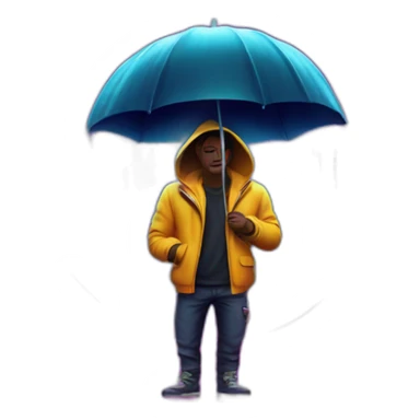 Juicy booty neon sign style man rain sticker