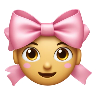 Pink bowknot with stars outside sticker