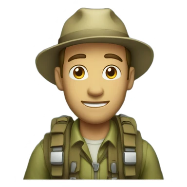 Jungle expedition adventurer sticker