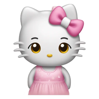 Hello kitty wearing pink dress  sticker