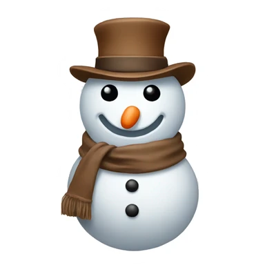 snowman with a brown hat sticker