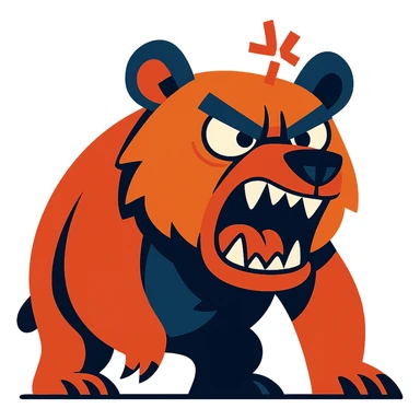 hungry and angry animal sticker