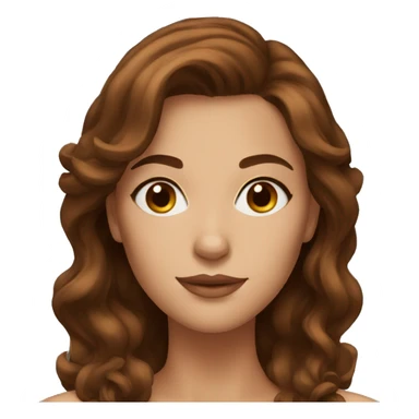 a gorgeous woman with brown hair sticker