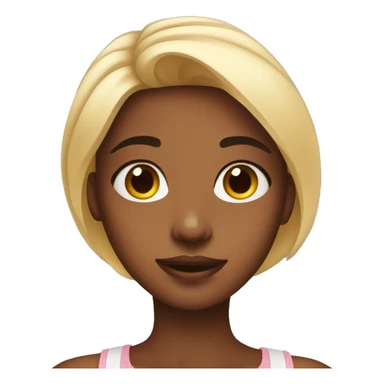 Girl with skincare on face sticker