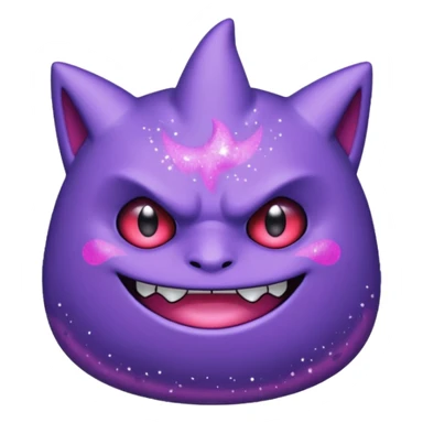 glitter purple and pink gengar sticker