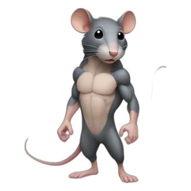rat muscle sticker
