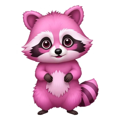 Pink raccoon  sticker