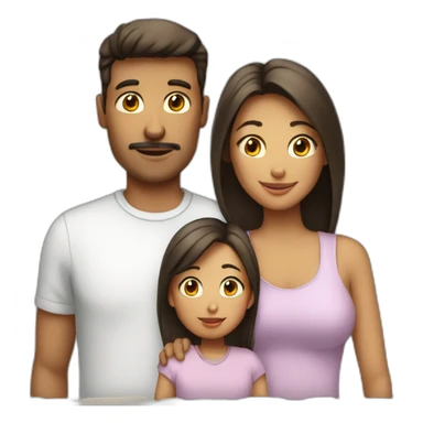 Mom dad and two younger boy with one younger girl sticker
