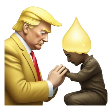 Donald trump praying to ethereum god sticker