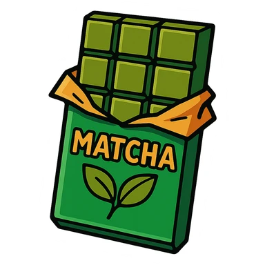 matcha chocolate bar sticker