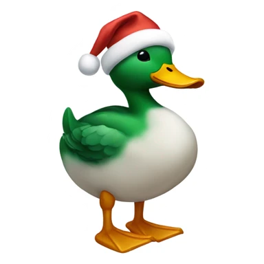 Cute christmas duck sticker