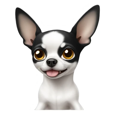 Black and white chihuahua  sticker