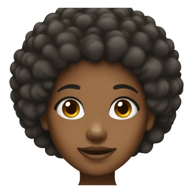 A black teen girl with afro hair sticker