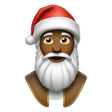 God wearing Santa hat sticker