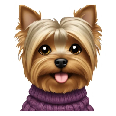 Yorkie in a sweater sticker