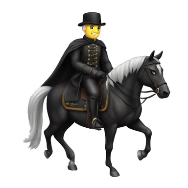 Schwarzer Dressur Sattel ohne Reiter und Pferd sticker