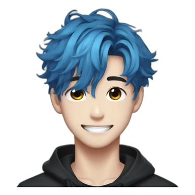 Felix from stray kids blue hair sticker
