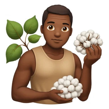 a giant black guy picking cotton sticker