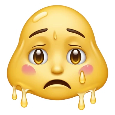 Confused emoji crying sticker