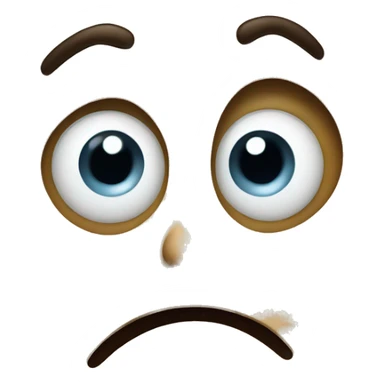 Shocked face with one eye struggling to stay open sticker