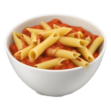 penne with red sauce in a bowl with mushroom pieces  sticker