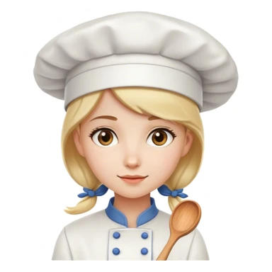 Girl in cooking hat sticker