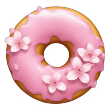 cherryblossom choco donut pink sticker