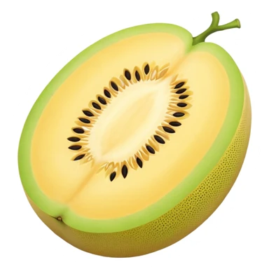 honeydew whole very yellow melon oval shape sticker