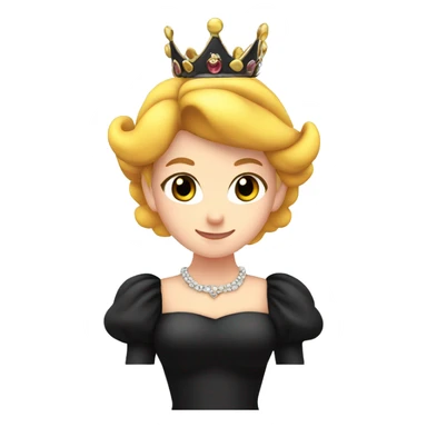 Princess peach wearing black  sticker