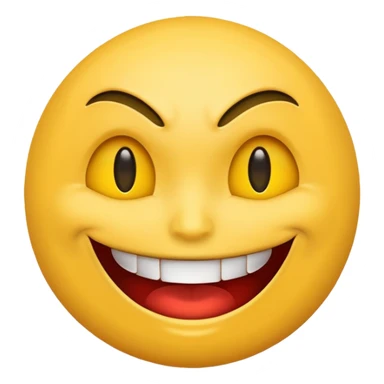 Classic Emoji making an evil smiling face sticker