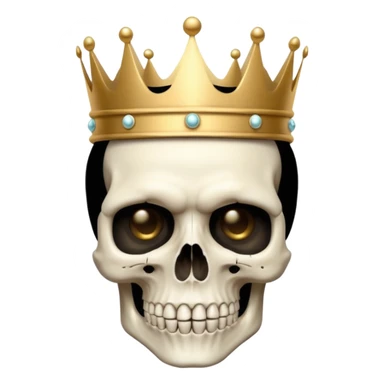 a skull face with a crown sticker