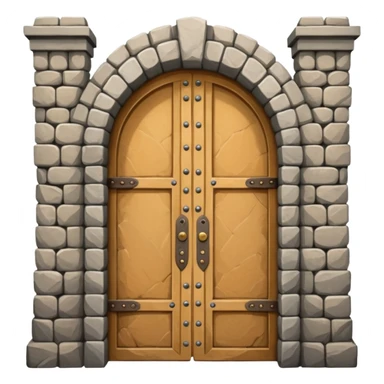 Harar's landmark large stone gate resembling a huge compound door crafted from stone Ethiopian architecture sticker