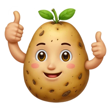 A Potato Doing a Thumbs up sticker